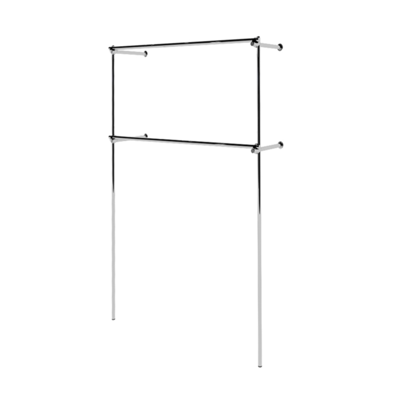 Wieszak odzieżowy, do sklepu, 120x40x200, chrom