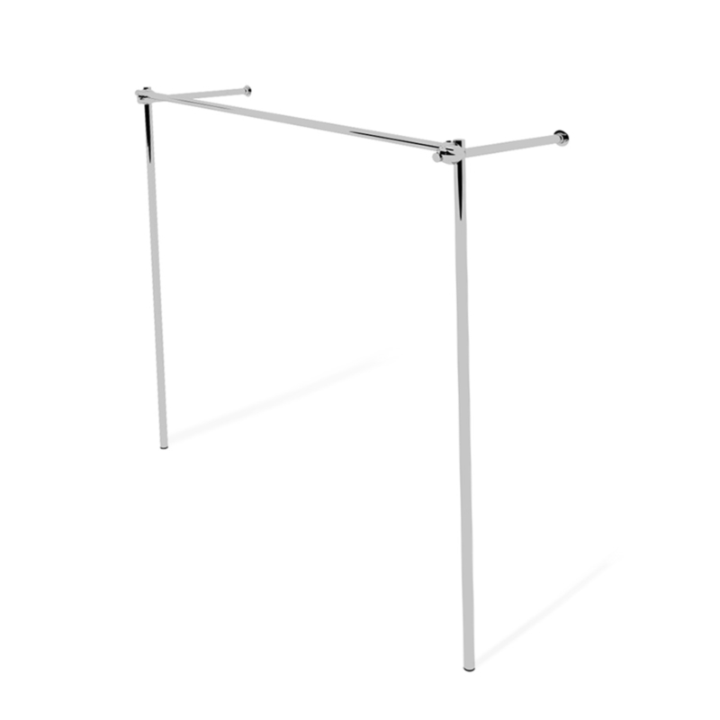 Wieszak sklepowy na odzież, chrom