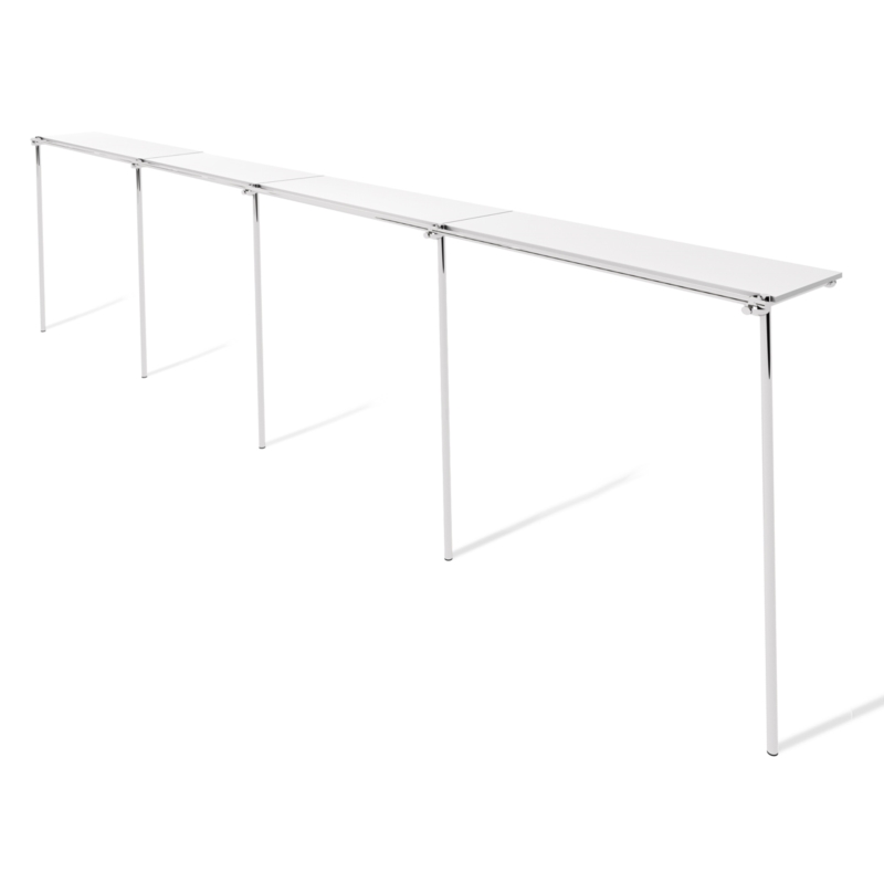 Wieszak odzieżowy, sklepowy, z półką, chrom