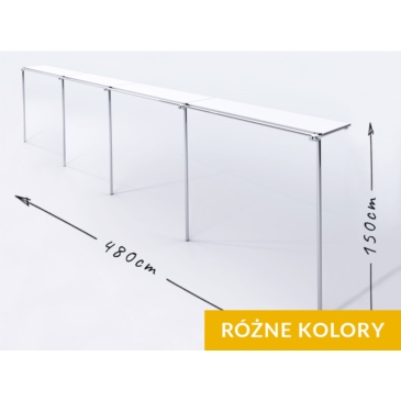 Wieszak odzieżowy, sklepowy, z półką, chrom