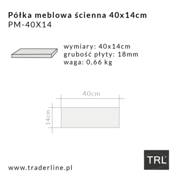 Półka meblowa ścienna szara