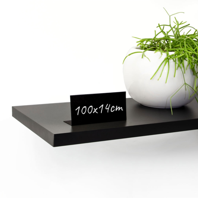 Półka meblowa ścienna czarna