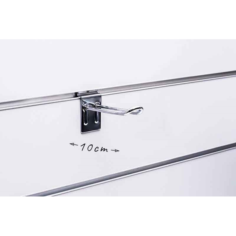 Haczyk podwójny Slatwall chrom