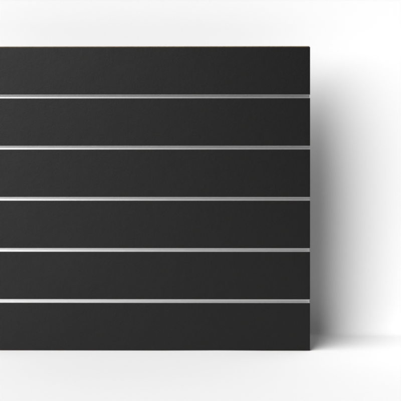 Panel Spacewall 100x180cm, Czarny, wsuwki co 10 cm