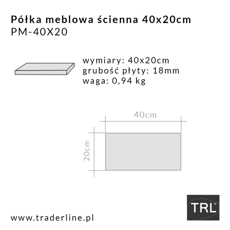 Półka meblowa ścienna biała
