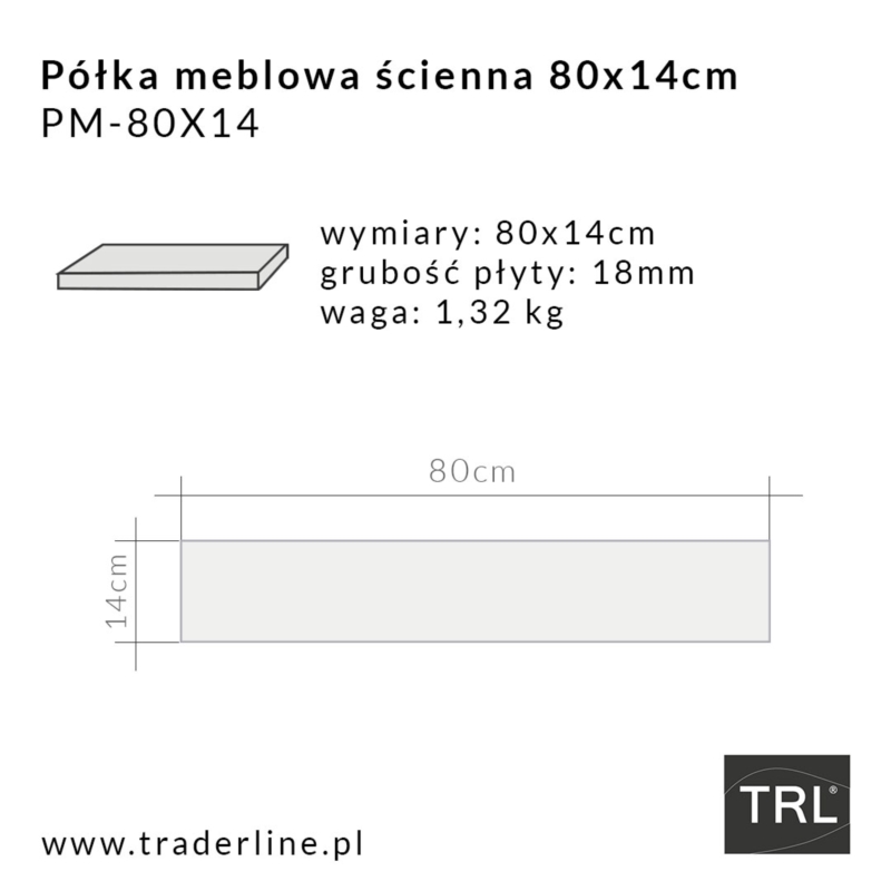 Półka meblowa ścienna biała
