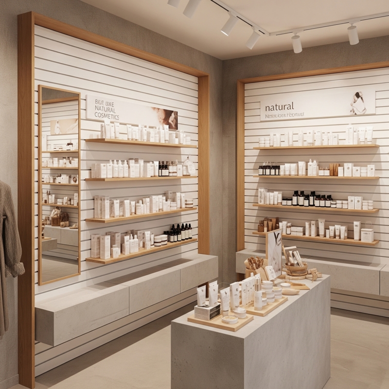 Panel Slatwall Shopwall Biały śmietankowy