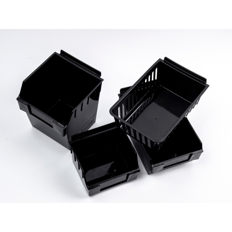 Pojemnik TOP niski Slatwall 14x12x8cm czarny