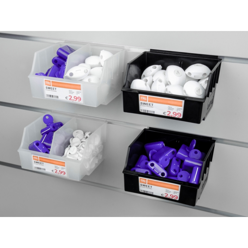 Pojemnik TOP niski Slatwall 14x12x8cm czarny