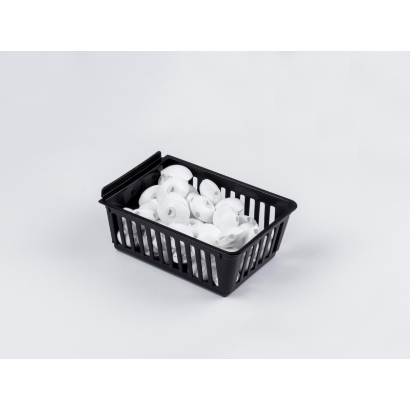 Koszyk Slatwall LONG 14x22x8cm plastik czarny