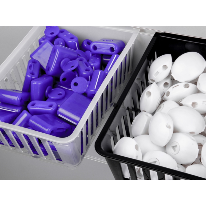 Koszyk Slatwall LONG 14x22x8cm plastik czarny