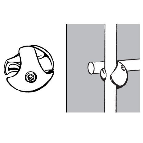 Złącze dwukierunkowe, prawe, do rury fi 25, chrom