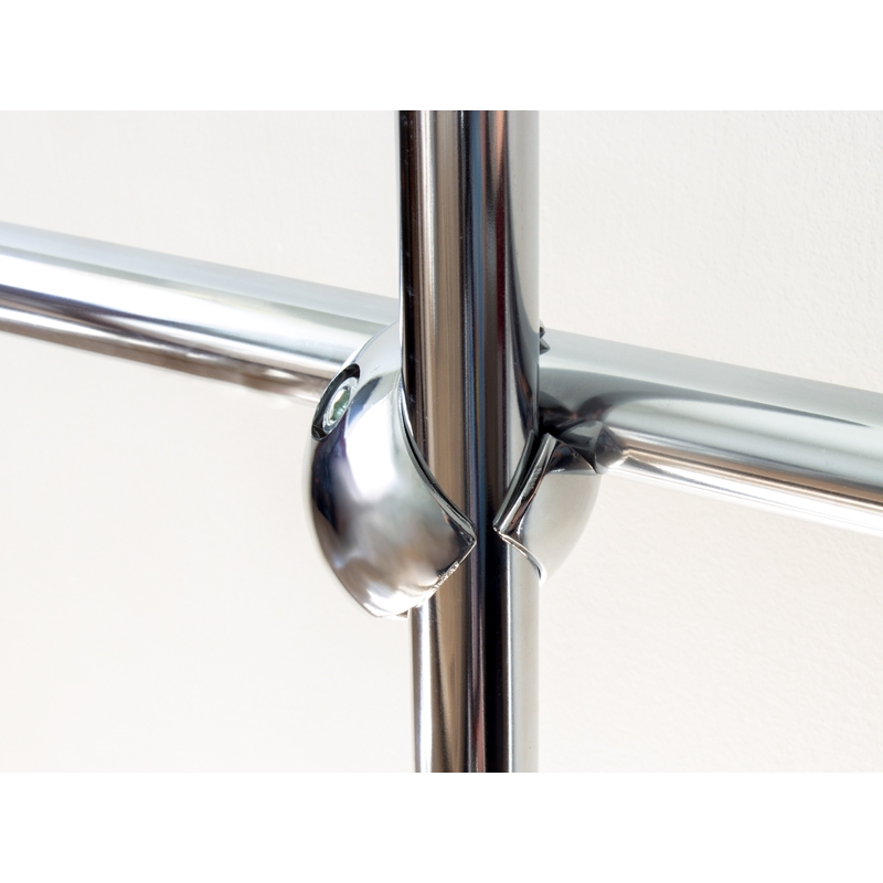 Złącze dwukierunkowe, lewe, do rury fi 25mm, chrom