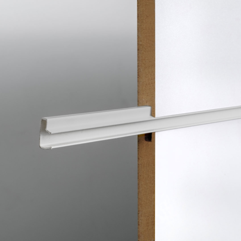 Wsuwka plastikowa L, szara, system Spacewall