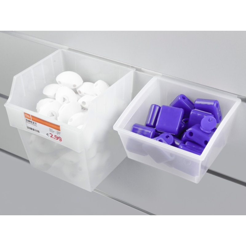 Pojemnik SLIM Slatwall 14x14x10cm bezbarwny