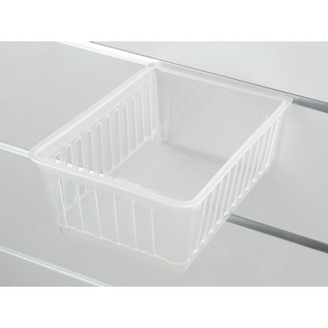 Koszyk Slatwall LONG 14x22x8cm bezbarwny mleczny