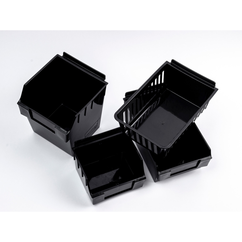 Pojemnik SLIM Slatwall 14x14x10cm czarny