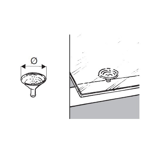 Przyssawka gumowa do półki szklanej 25mm