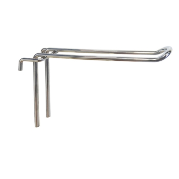 Haczyk na kratę, podwójny, chrom