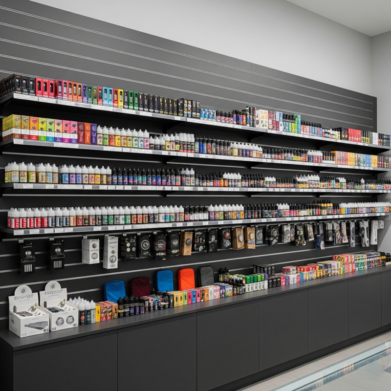 Panel sklepowy Slatwall Shopwall Czarny