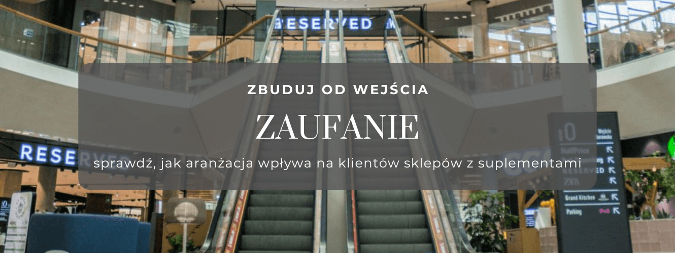 Sklepy z suplementami diety - budowanie zaufania przez aranżację